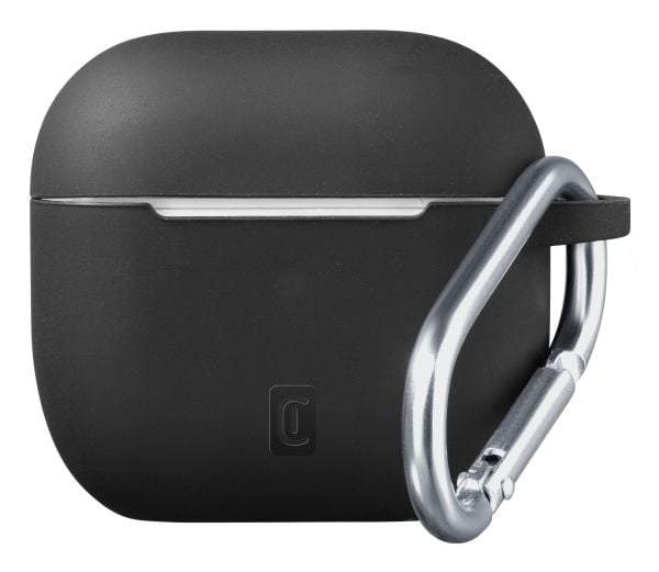 Cellularline 8018080489624, Overtrekk, Svart, Apple, AirPods 4, AirPods 4 ANC, Silikon, Skittbestandig, Fallbestandig, Ripebestandig
