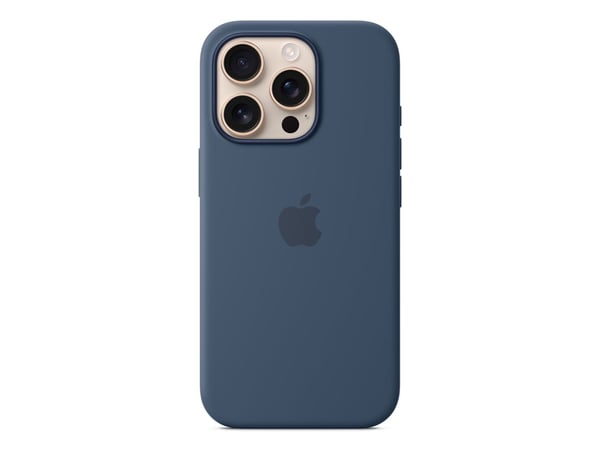 Apple - Baksidedeksel for mobiltelefon - MagSafe-samsvar - silikon - denim - for iPhone 16 Pro