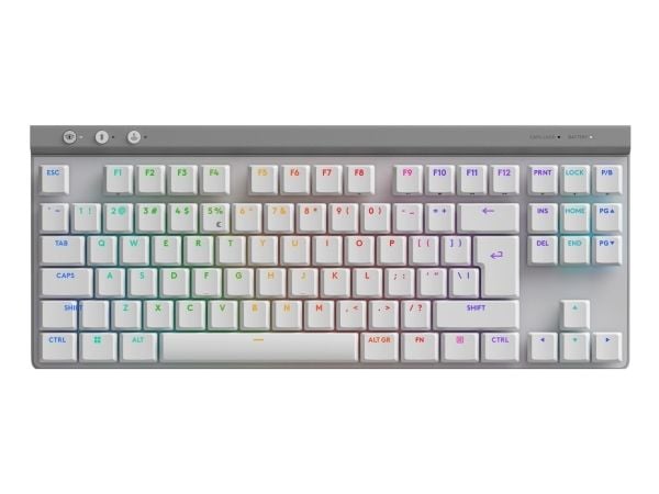 Logitech G G515 - Tastatur - LIGHTSPEED - TKL - bakgrunnsbelyst - trådløs - 2.4 GHz, Bluetooth, USB - QWERTY - US International - tastsvitsj: GL Ta...