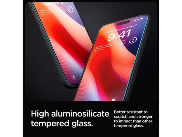 Spigen GLAS.tR EZ Fit - Skjermbeskyttelse for mobiltelefon - glass - for Apple iPhone 16 Pro