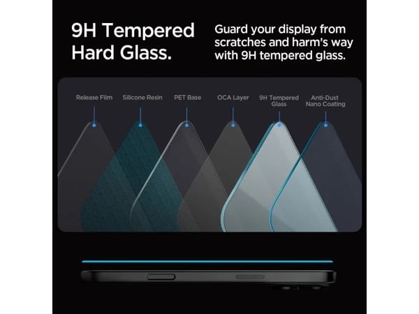 Spigen GLAS.tR EZ Fit - Skjermbeskyttelse for mobiltelefon - glass - for Apple iPhone 16 Pro