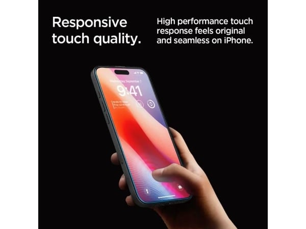 Spigen GLAS.tR EZ Fit - Skjermbeskyttelse for mobiltelefon - glass - for Apple iPhone 16 Pro
