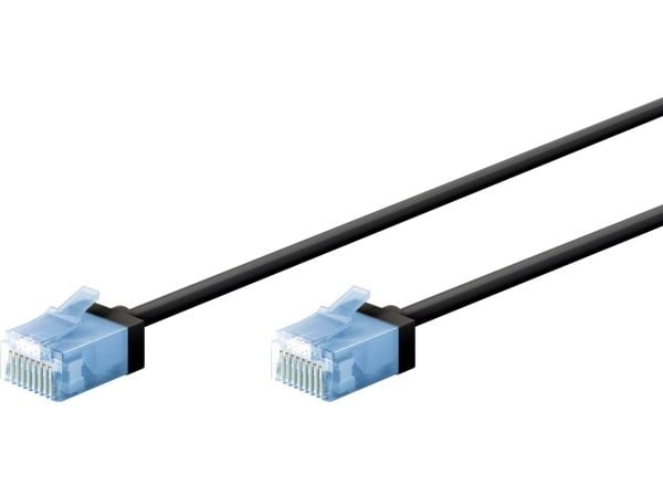 Goobay 74242, 15 m, Cat6a, U/UTP (UTP), RJ-45, RJ-45, Svart