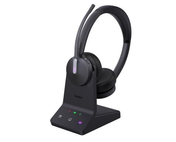 Yealink WH64 Workstation Dual - Hodesett - on-ear - DECT / Bluetooth - trådløs - Certified for Microsoft Teams