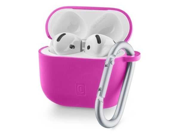Airpods 4 ladeveske Cellular Line Bounce, silikon, rosa