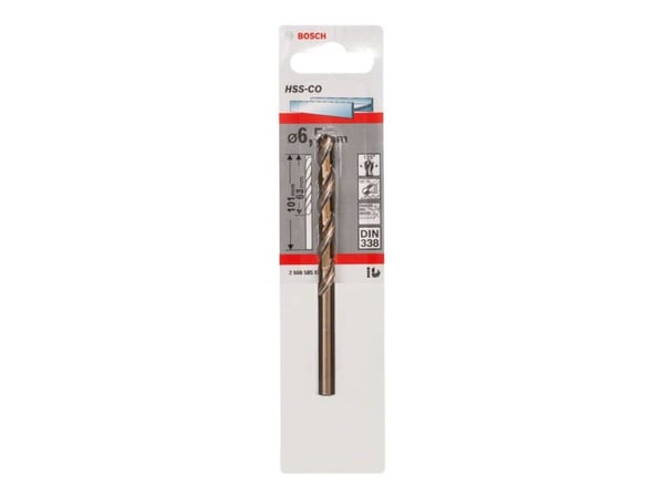 Bosch HSS-Co - Bor - bor - 6.5 mm - cylindrical - lengde: 101 mm