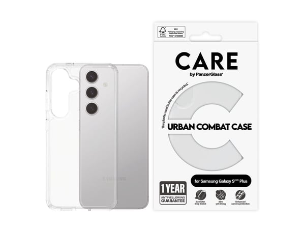 CARE by PanzerGlass Urban Combat - Baksidedeksel for mobiltelefon - polykarbonat, termoplast-polyuretan (TPU) - for Samsung Galaxy S25+