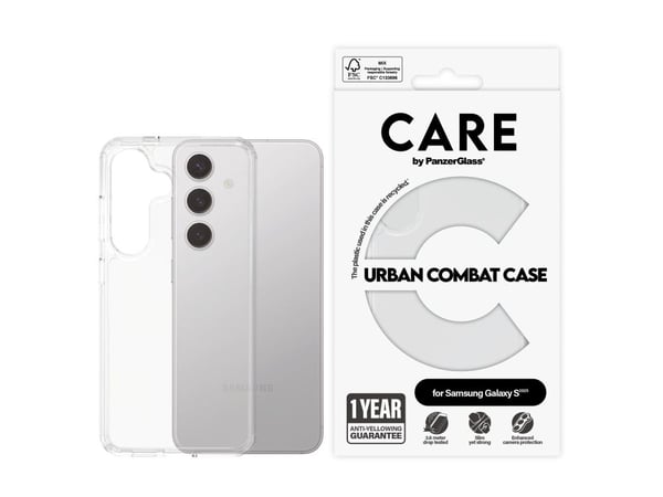 CARE by PanzerGlass Urban Combat - Baksidedeksel for mobiltelefon - polykarbonat, termoplast-polyuretan (TPU) - for Samsung Galaxy S25