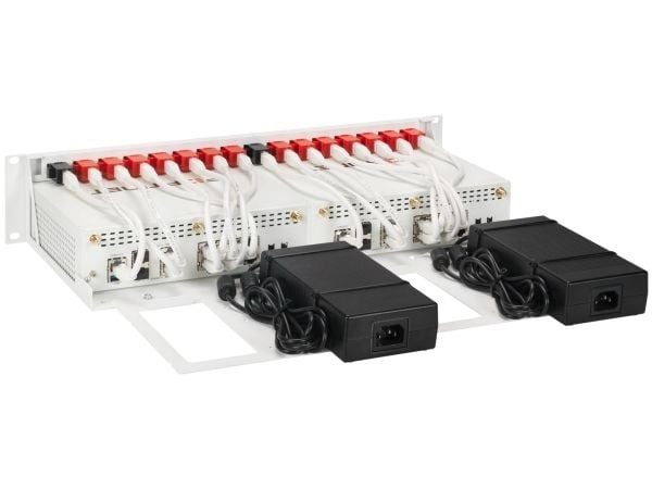 Rackmount.IT RM-FR-T22 - Monteringssett for nettverksenhet - rackmonterbar - signalhvit - 2U - 19"