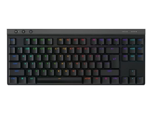 Logitech G G515 - Tastatur - LIGHTSPEED - TKL - bakgrunnsbelyst - trådløs - 2.4 GHz, Bluetooth, USB - QWERTY - US International - tastsvitsj: GL Ta...