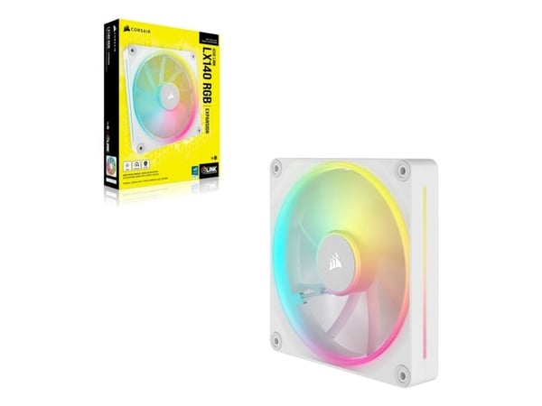 CORSAIR iCUE Link LX140 RGB - Kabinettvifte - 140 mm - hvit