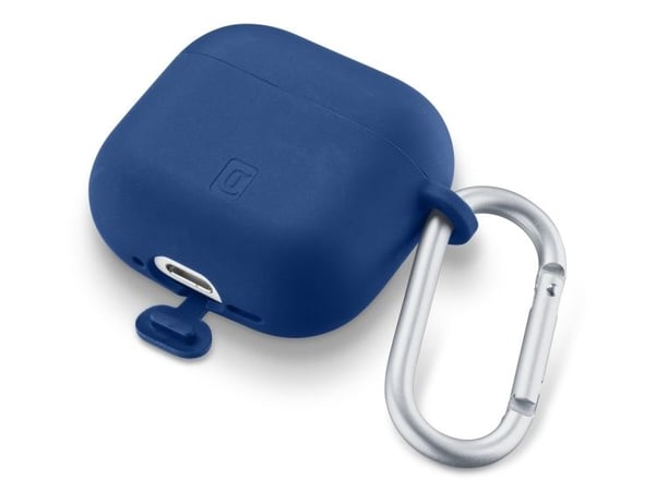 Cellularline 8018080489655, Fodral, Blå, Apple, AirPods 4, AirPods 4 ANC, Silikon, Smutsavvisande, Fallsäker, Reptålig