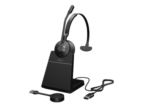 Jabra Engage 55 SE Mono - Hodesett - on-ear - DECT - trådløs - USB-A via DECT adapter - UC-sertifisert