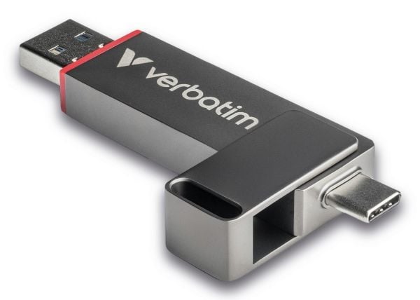 Verbatim Dual QuickStick, 1 Tt, USB Type-A / USB Type-C, 3.2 Gen 1 (3.1 Gen 1), 550 Mt/s, muu, harmaa