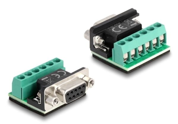 DeLOCK 64269, musta, Läpinäkyvä, 1 m, USB Type-C, DB-9, Uros, Uros/naaras