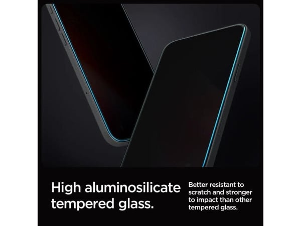 Spigen GLAS.tR Privacy HD, Apple, iPhone 16 Pro Max, Slagbestandig, Ripebestandig, Gjennomsiktig, 1 stykker