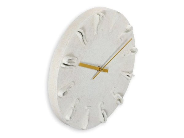Hama Corfu, vegg, kvartsklokke, rund, beige, batteri, AA
