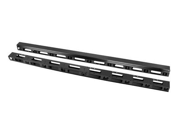 Lanberg - Rackkabelstyringspanel (vertikal) - svart - 42U - 19" (en pakke 2)