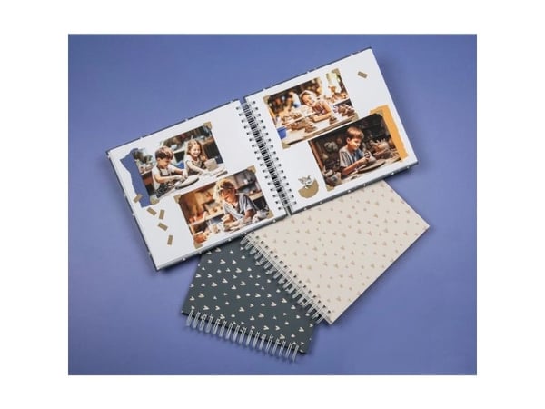 Hama Lovely, Blå, 100 ark, Spiralbinding, 100 x 150 mm, Hvit, 50 ark