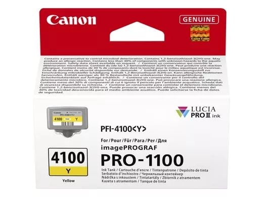 Canon PFI-4100 Y - 80 ml - gul - original - hengeboks - blekkbeholder - for imagePROGRAF PRO-1100
