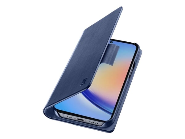 Cellular Line Galaxy A35 Lompakkokirja korttipaikalla, sininen