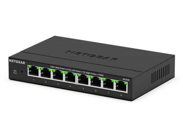 NETGEAR MS308 - Switch - multi-gigabit - ikke-styrt - 8 x 100/1000/2.5G - stasjonær, veggmonterbar