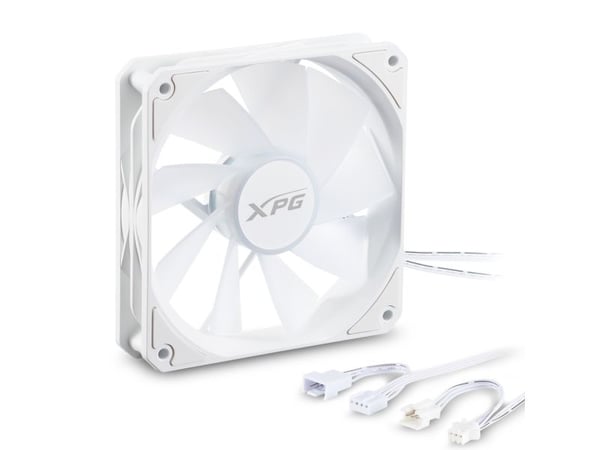 XPG VENTO R 120 ARGB PWM, vifte, 12 cm, 300 rpm, 1600 rpm, 65 CFM, hvit