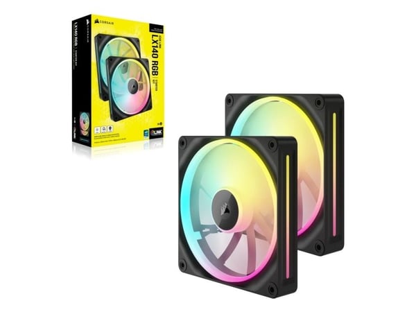 CORSAIR iCUE Link LX140 RGB - Kabinettvifte - 140 mm - svart (en pakke 2)