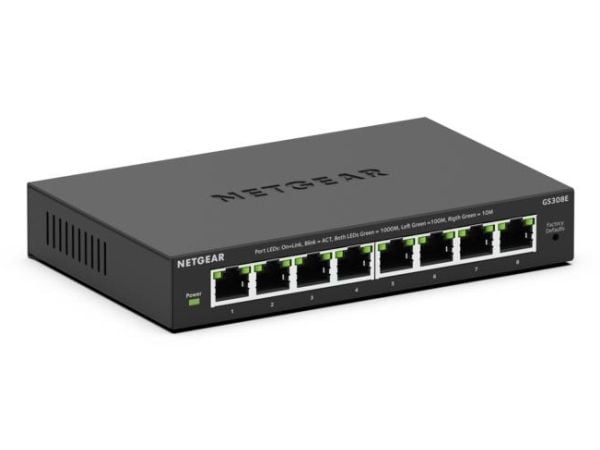 NETGEAR 300 Series SOHO Plus GS308E - Switch - L3 Lite - smart - 8 x 10/100/1000