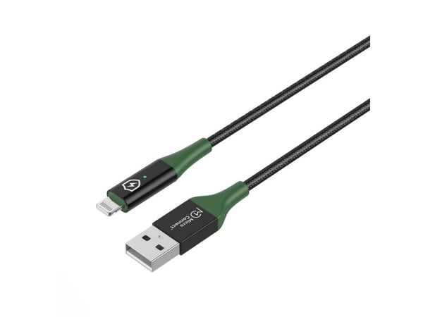 MicroConnect - Lightning-kabel - USB hane till Lightning hane - svart, grön - Smart Charge