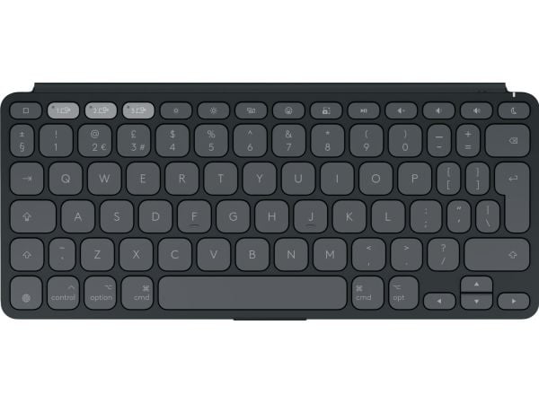 Logitech Keys-To-Go 2 for iPad - Tastatur - innebygd deksel - trådløs - Bluetooth LE - QWERTY - US International - grafitt