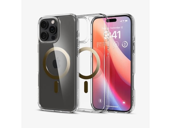 Apple iPhone 16 Pro MAX Spigen Ultra Hybrid Mag MagSafe telefondeksel i gullfarge