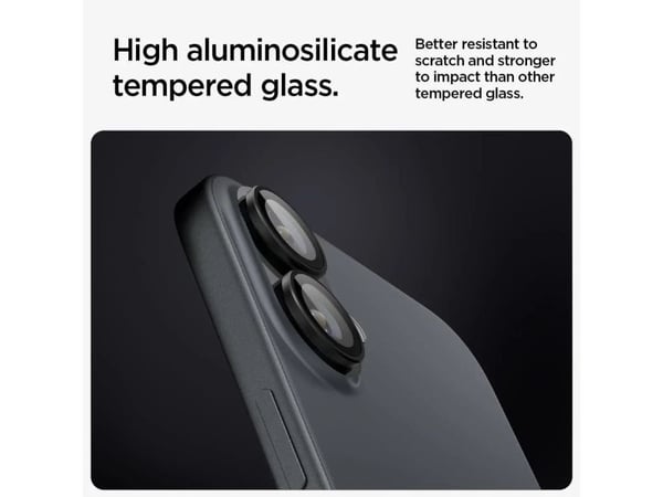Spigen Glas.tR EZ Fit Optik Pro, Apple, iPhone 16 Plus / iPhone 16, Ripebestandig, Gjennomsiktig, 2 stykker