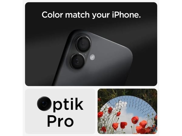 Spigen Glas.tR EZ Fit Optik Pro, Apple, iPhone 16 Plus / iPhone 16, Ripebestandig, Gjennomsiktig, 2 stykker