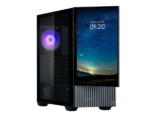 Zalman Z10 DS - Mid tower - ATX - sidepanel med vindu (herdet glass) - ingen strømforsyning (ATX) - svart - USB/lyd