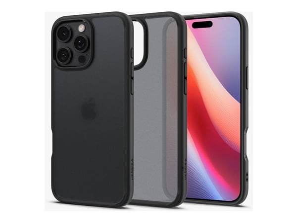 Spigen Ultra Hybrid - Baksidedeksel for mobiltelefon - polykarbonat, termoplast-polyuretan (TPU) - frostsvart - for Apple iPhone 16 Pro Max