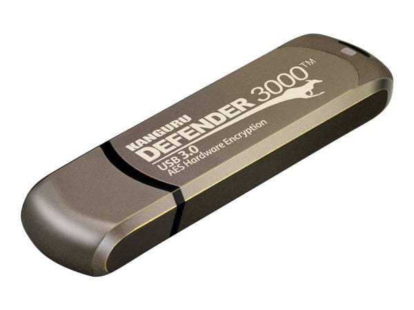 Kanguru Encrypted Defender 3000 - USB-flashstasjon - kryptert - FIPS 140-2 Level 3 - 32 GB - USB 3.2 Gen 1 - TAA-samsvar