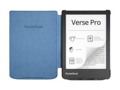 PocketBook Shell series - Lommebok for eBook-leser - polyuretanlær - blå - for PocketBook Verse, Verse PRO
