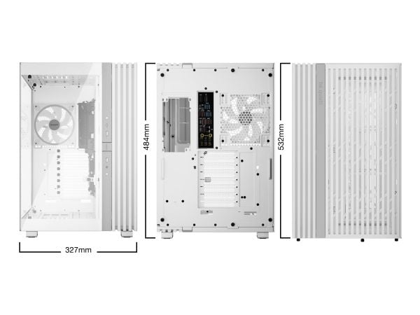 be quiet! Light Base 900 FX - FT - utvidet ATX (E-ATX) - sidepanel med vindu (glass) - ingen strømforsyning (ATX / PS/2) - hvit - USB/lyd