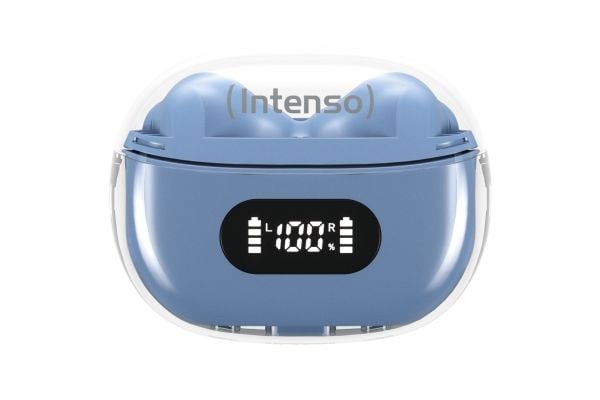Intenso T310AE - True wireless-hodetelefoner med mikrofon - i øret - Bluetooth - aktiv støydemping - blå