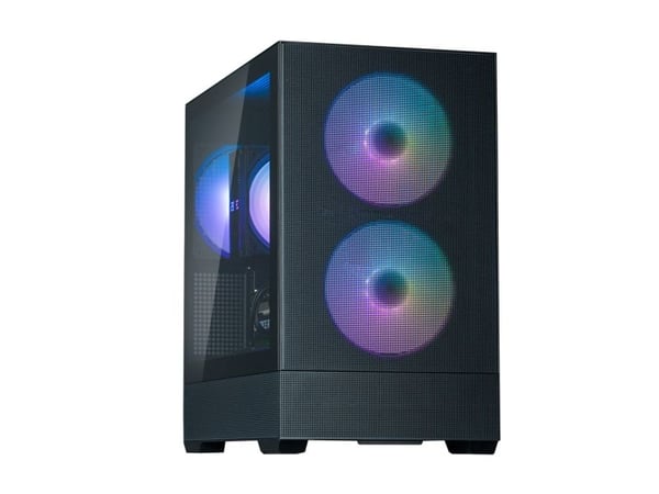 Zalman P30 Air - MT - micro ATX - sidepanel med vindu (herdet glass) - ingen strømforsyning - svart - USB/lyd
