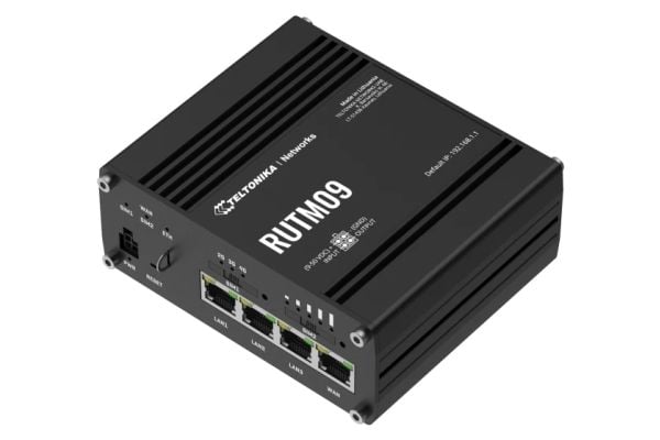 Teltonika Industrial LTE/4G-ruter for profesjonelle applikasjoner, digitale I/O-er, USB 2.0 RUTM-ruter (RUTM09)