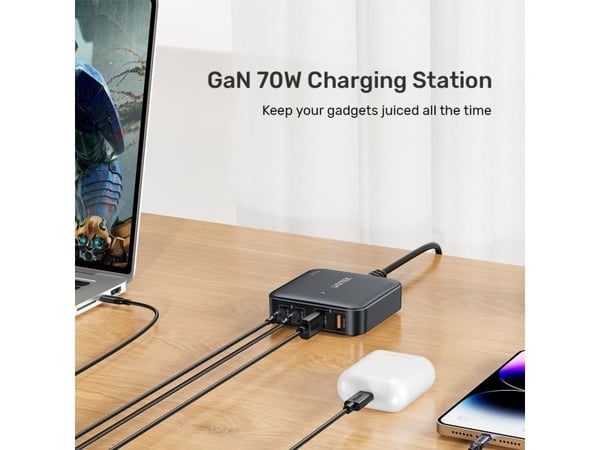 Unitek P1228A 2x USB-A 2x USB-C 5 A laturi (P1228ABK01-EU)