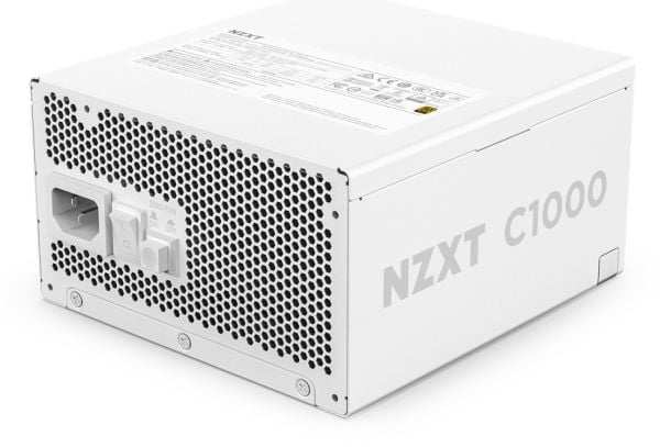 NZXT C-Series C1000 - Strømforsyning (intern) - ATX12V 3.1/ EPS12V 2.92 - 80 PLUS Gold - AC 100-240 V - 1000 watt - aktiv PFC - Europa - matt hvit