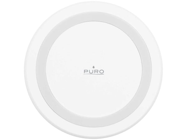 PURO trådlös laddningsstation QI - Qi trådlös induktiv laddare (vit)
