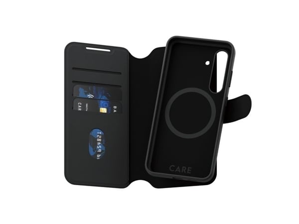 CARE by PanzerGlass Tango - Flipdeksel for mobiltelefon - to-i-ett - 100 % resirkulert polykarbonat, 35 % resirkulert polyuretan (PU), vegansk skin...
