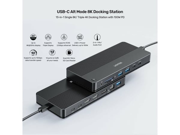 Unitek USB-C-asema/replikaattori (D1104A01)