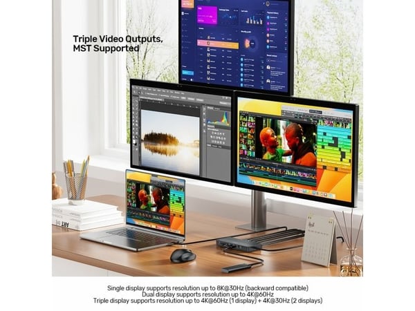 Unitek USB-C-asema/replikaattori (D1104A01)