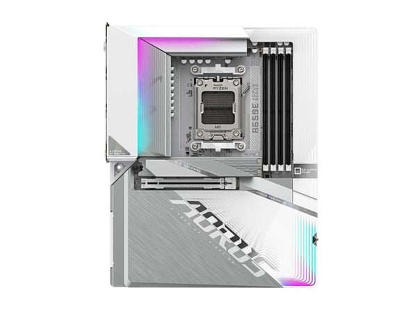 AORUS B650E STEALTH ICE - Hovedkort - ATX - Socket AM5 - AMD B650 Chipset - USB-C 3.2 Gen2, USB 3.2 Gen 2, USB 3.2 Gen 1, USB-C 3.2 Gen 2x2 - 2.5 G...