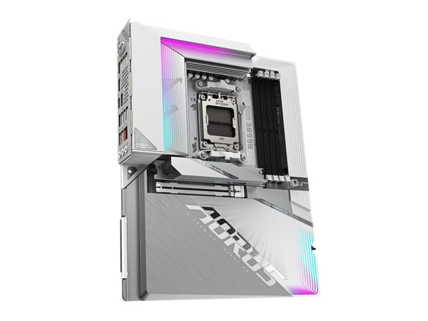 AORUS B650E STEALTH ICE - Hovedkort - ATX - Socket AM5 - AMD B650 Chipset - USB-C 3.2 Gen2, USB 3.2 Gen 2, USB 3.2 Gen 1, USB-C 3.2 Gen 2x2 - 2.5 G...